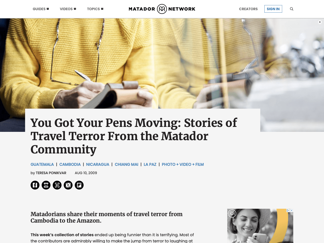 Matador Network – Short Story